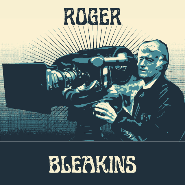 "BLEAKINS" - Roger Bleakins 7cmx7cm Velcro Patch - Blue