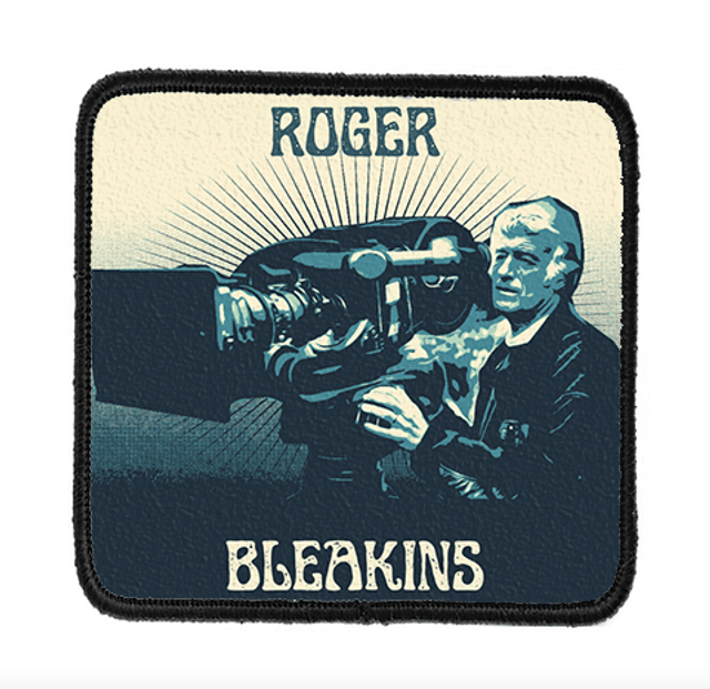 "BLEAKINS" - Roger Bleakins 7cmx7cm Velcro Patch - Blue