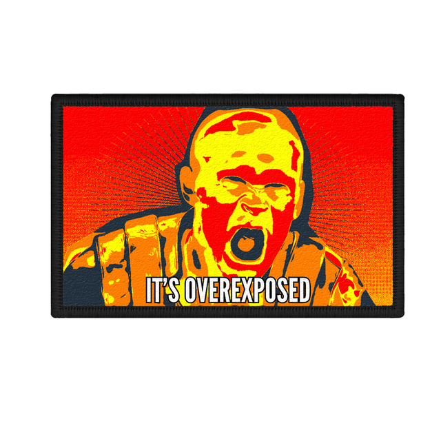 &quot;ITS OVEREXPOSED&quot; - Dune Scream 8cmx5cm Velcro Patch
